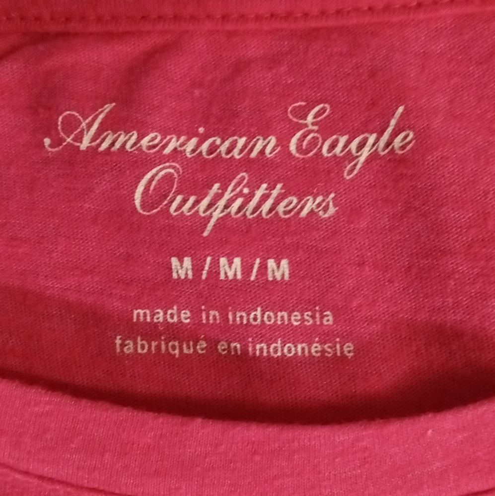 American Eagle Outfitters Pink glitter logo Long Sleeve Shirt - Picture 4 of 4